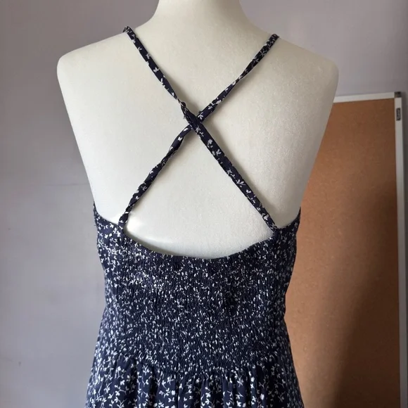 GAP Navy Blue Mini Dress with White Floral Pattern - Picture 3 of 5